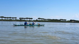 in Grado mit Seekajak