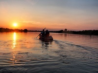 Bei Sonnenuntergang