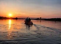 Bei Sonnenuntergang