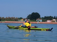 in der Lagune von Venedig mit Kajak